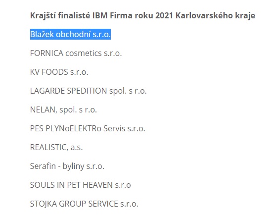 Ve finále nejlepších firem! A malý rozhovor s majitelem eshopu