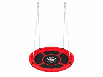 KidLand Závěsná houpačka - houpací kruh 113 cm červený