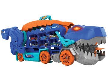 Mattel Hot Wheels City T Rex tahač se světly a zvuky