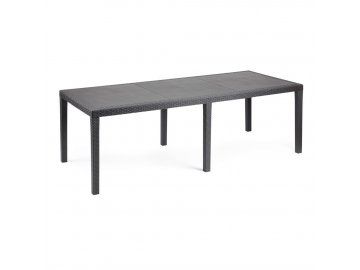 Progarden Zahradní plastový ratanový stůl Queen Rattan 220 x 90 x 72 cm antracit