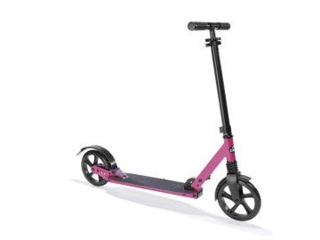 CRIVIT Koloběžka s odpružením Big Wheel černá růžová 2