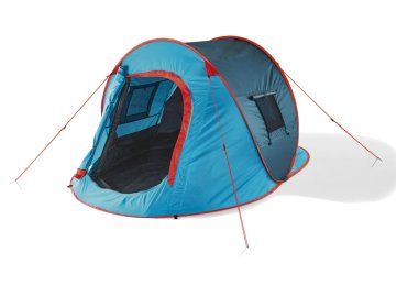RockTrail Zatemněný pop up kempinkový stan pro 2 osoby 412195 modrý oranžový 4
