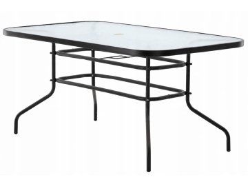 GardenLine Kovový zahradní stůl se skleněnou deskou 150 x 90 x 70 cm NEO 2286 1