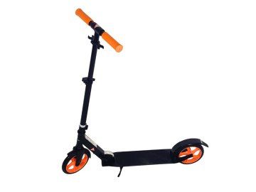 NewCential Skládací hliníková koloběžka Big Wheel AS 17019 černáoranžová (2)