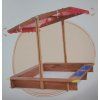 KidLand pískoviště se stříškou 126 x 121 cm
