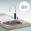 Dřezová baterie EasyMaxx Digitherm s elektrickým ohřevem vody bílá chrom 01737 3