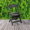 Progarden Zahradní plastová skládací židle Asso Rattan antracit 1