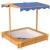 KidLand Pískoviště se stříškou 118x118x118 cm 435243 modrá 6