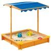KidLand Pískoviště se stříškou 118x118x118 cm 435243 modrá 4