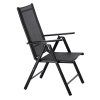 CountrySide Zahradní hliníkové skládací polohovací křeslo Houston 470902 černá 67 (1)