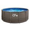 Planet Pool Nadzemní bazén s ocelovou konstrukcí FRAME ratan - 3,66 x 1,32 m 0063