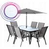 GardenLine Kovový zahradní stůl se skleněnou deskou 150 x 90 x 70 cm NEO 2286 4