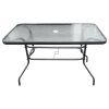GardenLine Kovový zahradní stůl se skleněnou deskou 150 x 90 x 70 cm NEO 2286