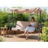 GardenLine Zahradní houpačka s držáky na nápoje KRES 0735 béžová 10