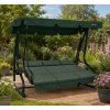 GardenLine Zahradní houpačka s lůžkem a držáky na nápoje SORENTINO Mesh Green zelená 2
